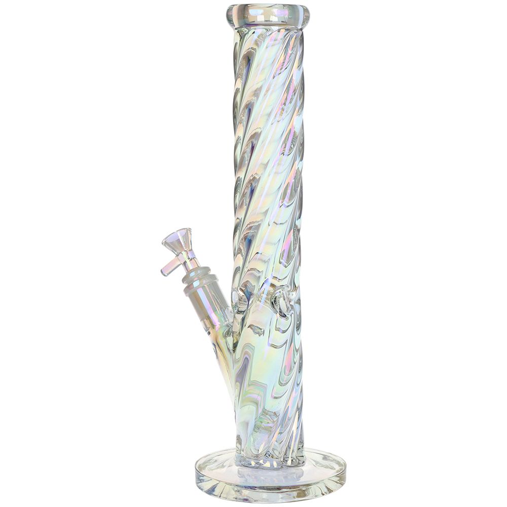 SeshGear Twist Straight Tube Glass Water Pipe