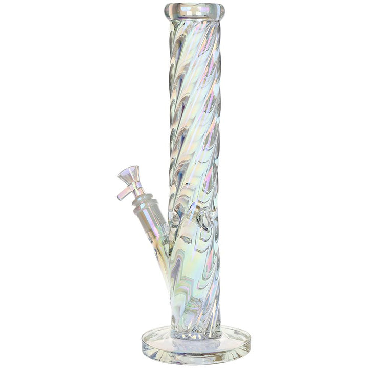 SeshGear Twist Straight Tube Glass Water Pipe