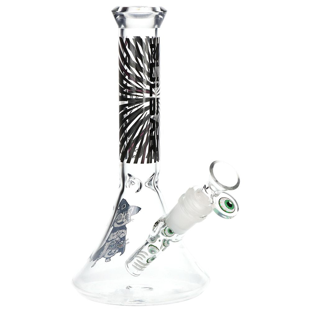 Pulsar Scary Kitty Beaker Glass Water Pipe