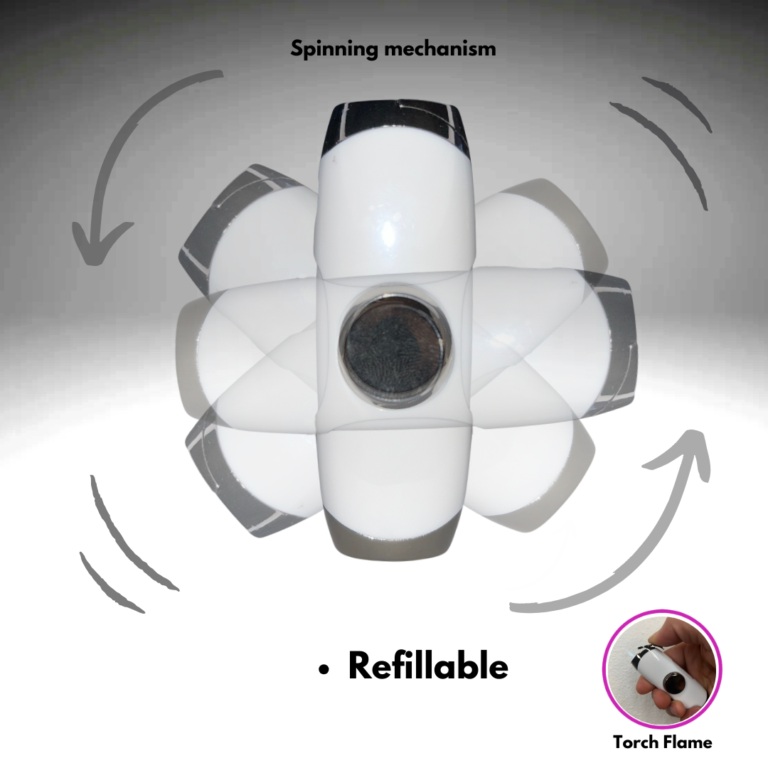 White Fidget Torch Lighter