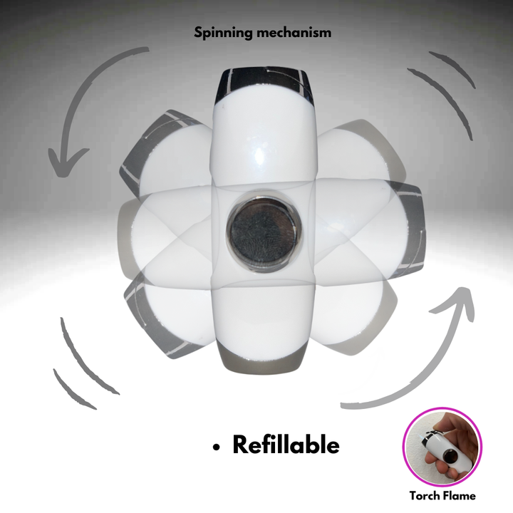 White Fidget Torch Lighter