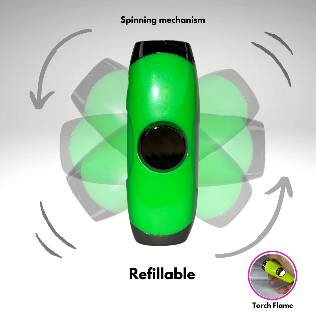 Green Fidget Torch Lighter