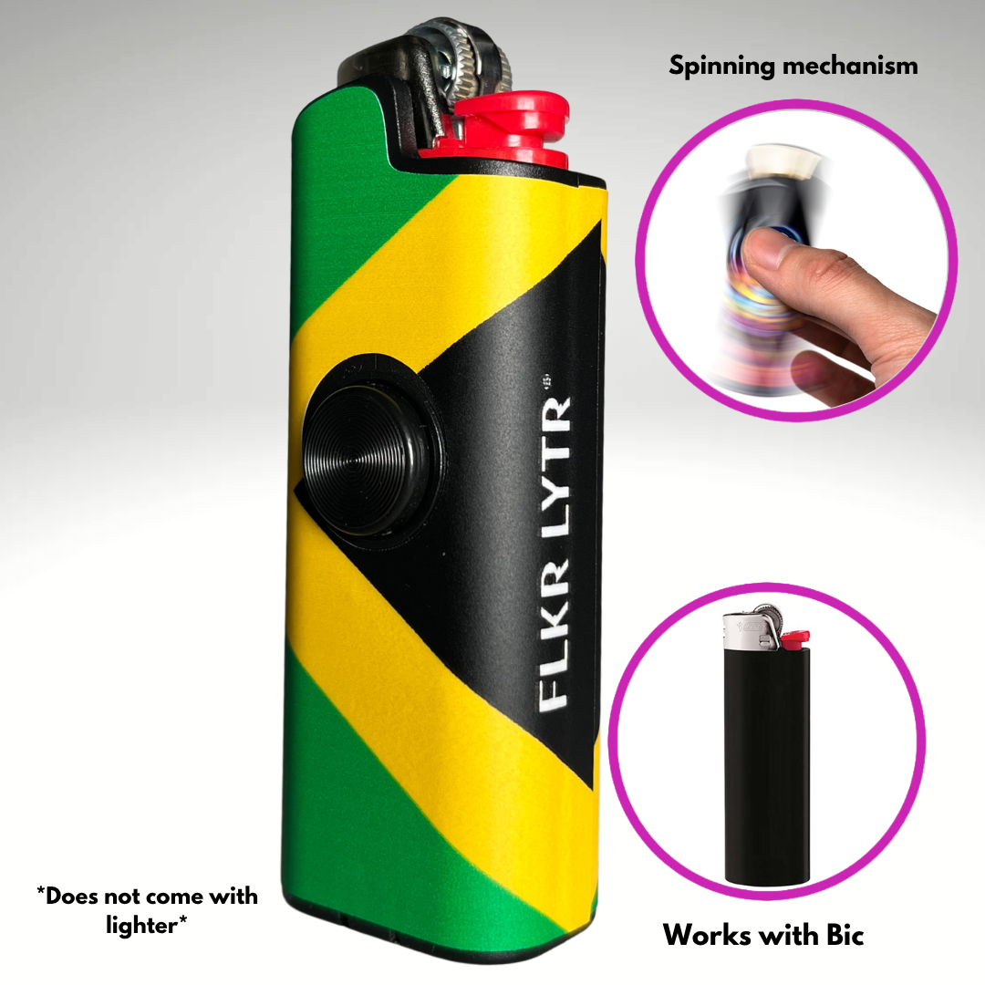 Fidget Spinner Lighter Case (Jamaican Flag)