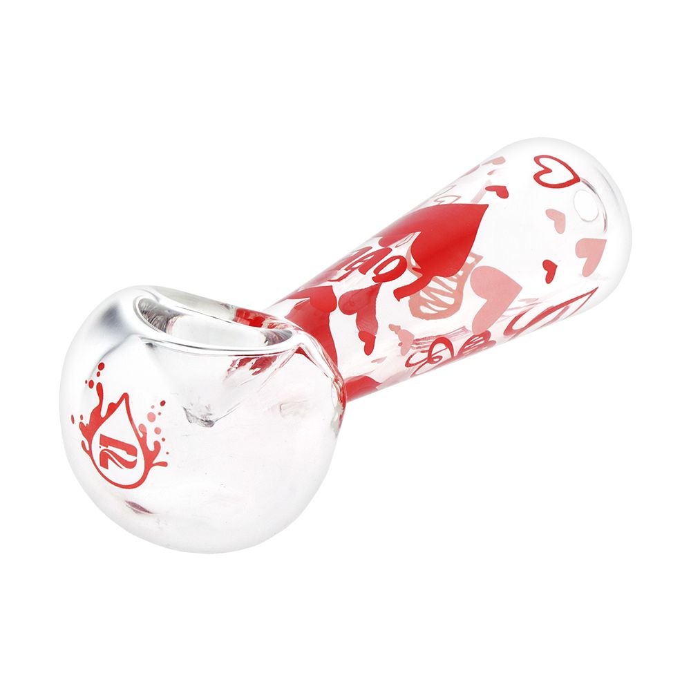 Valentine's Hearts 'n' Roses Glass Herb Pipe Duo
