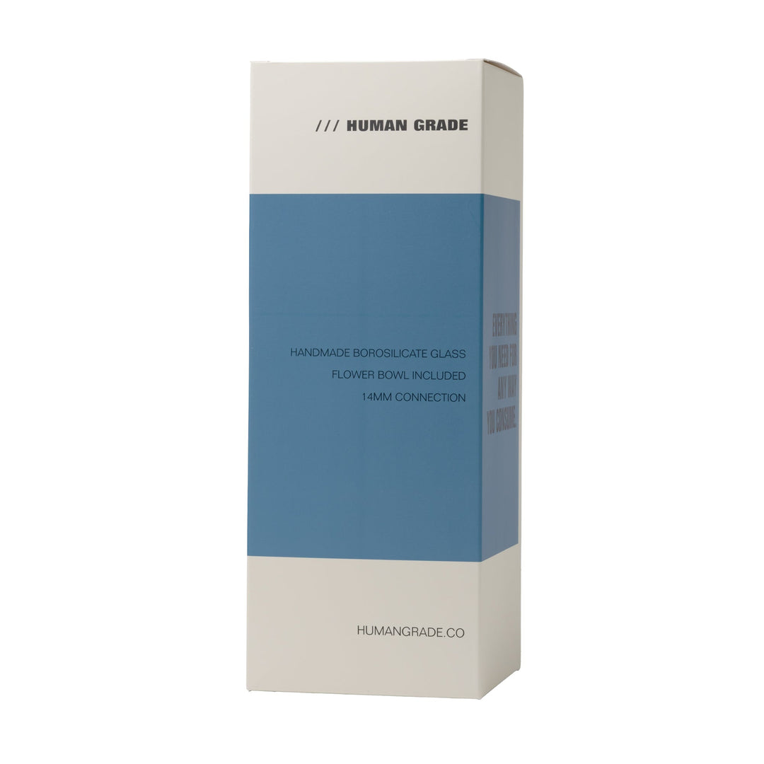 Human Grade Sacred Straight Sandblasted Glass Water Pipe