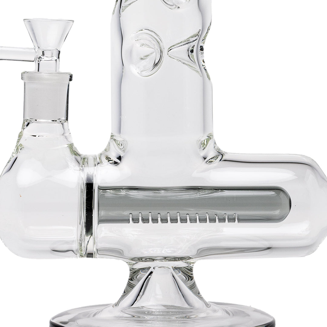 Human Grade Inline Tube Triple Ice Catch Glass Water Pipe