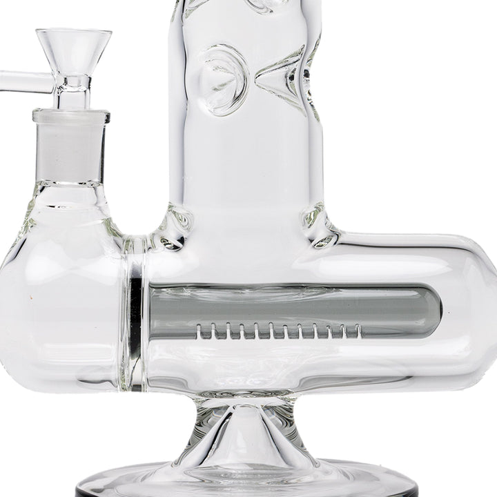 Human Grade Inline Tube Triple Ice Catch Glass Water Pipe