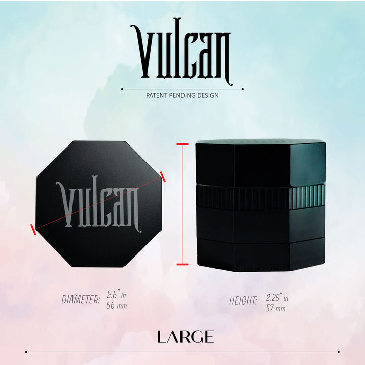 Vulcan 4-Piece Grinder 2.6" (Black)