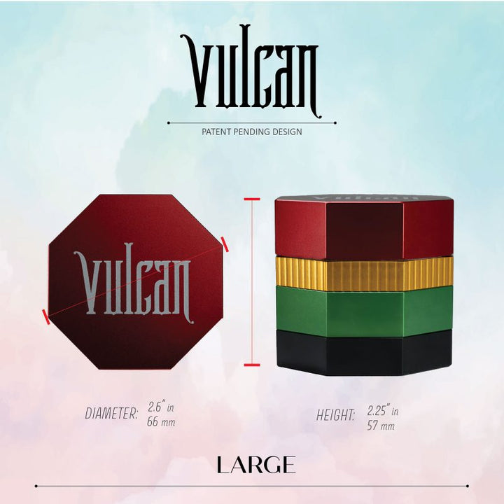 Vulcan 4-Piece Grinder 2.6" (Rasta)