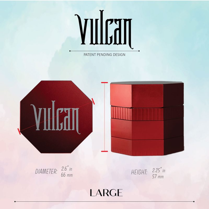 Vulcan 4-Piece Grinder 2.6" (Red)