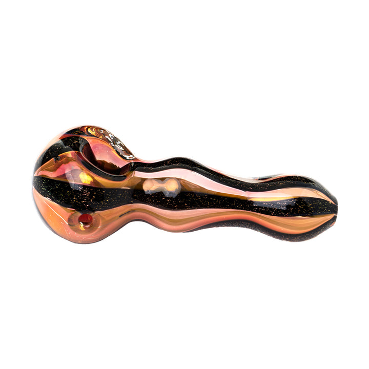 Human Grade Carnivale Hand Pipe (Gold Fumed + Dichro)