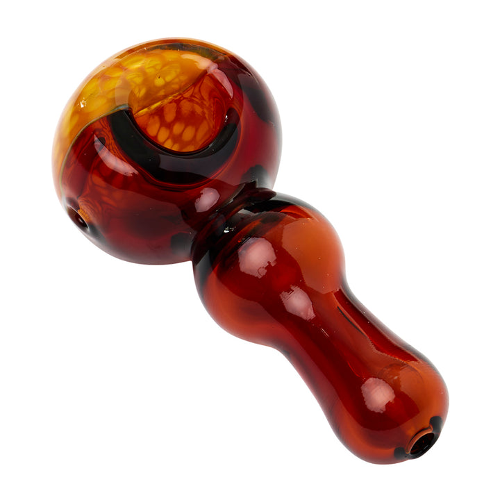 Human Grade Spoon Hand Pipe Model C (Amber Orange)