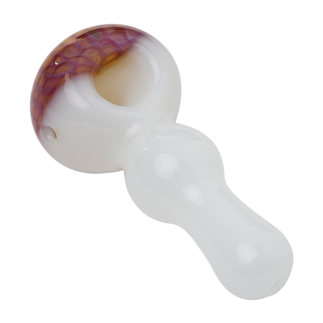 Human Grade Spoon Hand Pipe Model C (White Pink)