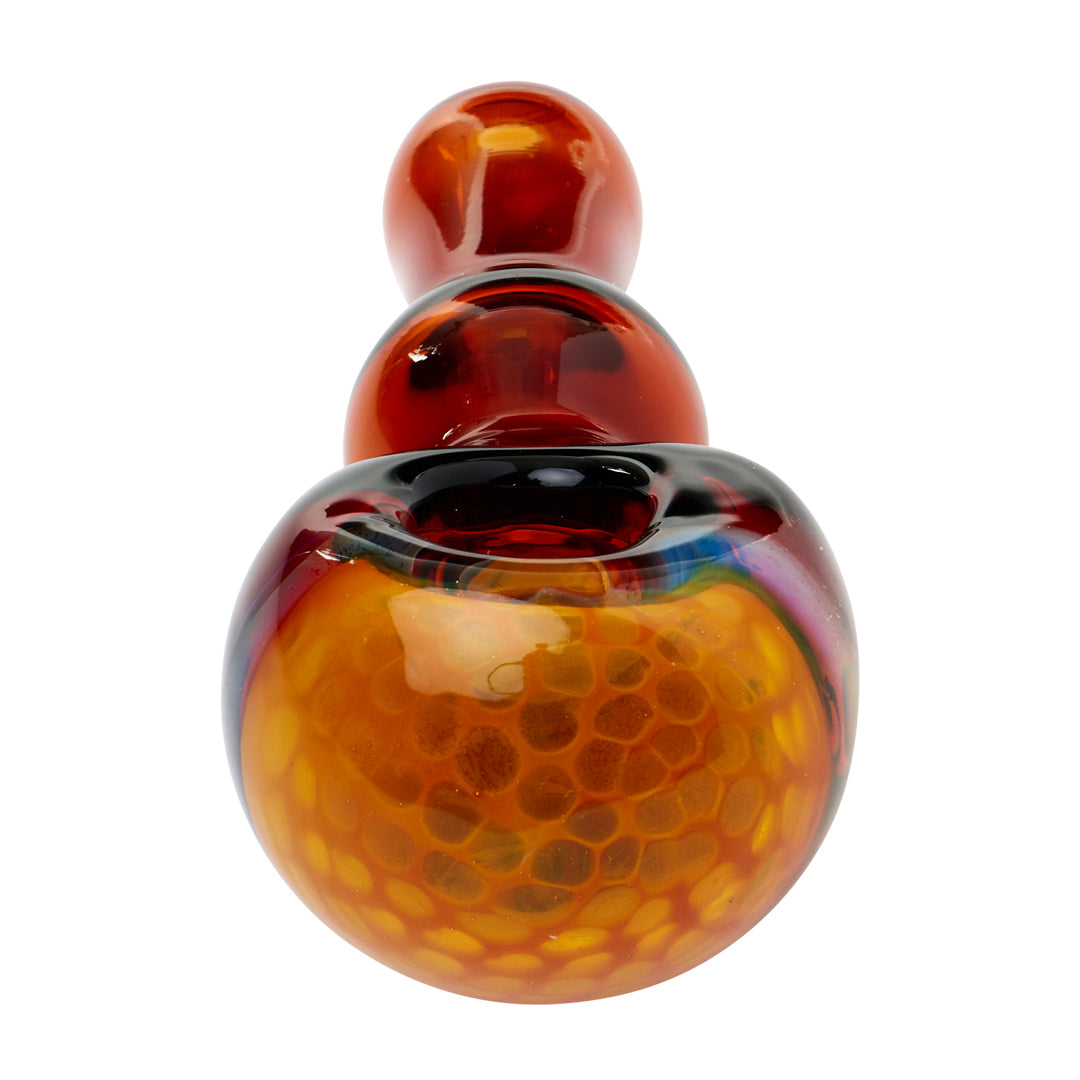 Human Grade Spoon Hand Pipe Model C (Amber Orange)