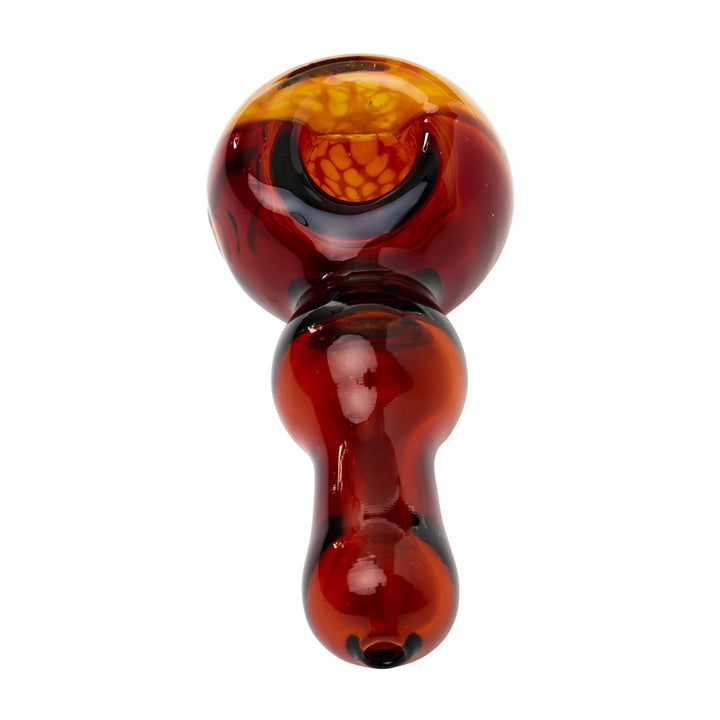 Human Grade Spoon Hand Pipe Model C (Amber Orange)