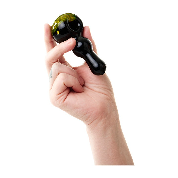 Human Grade Spoon Hand Pipe Model C (Black Green)
