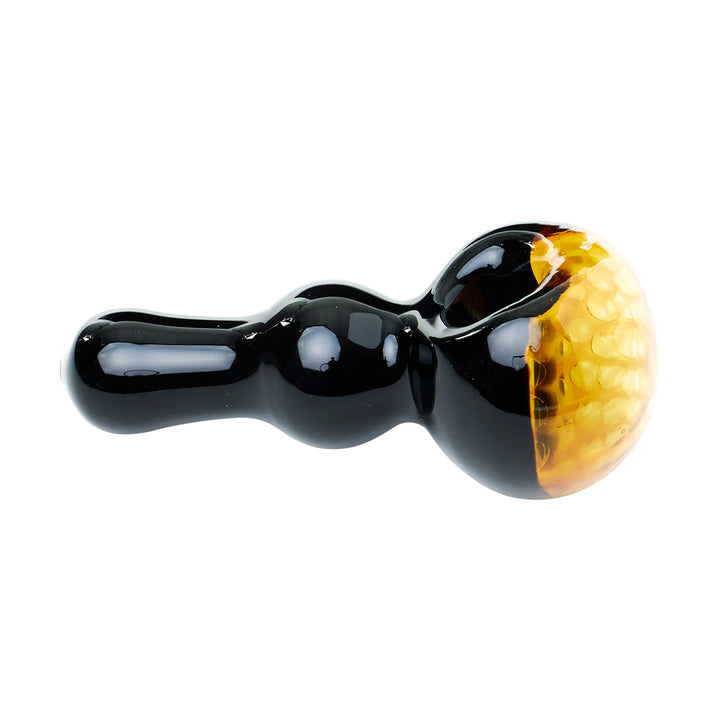 Human Grade Spoon Hand Pipe Model C (Black Yellow)