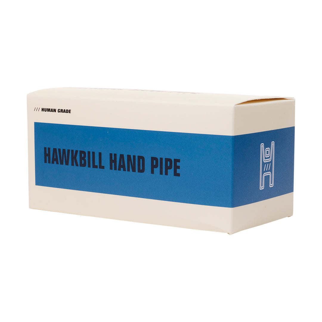 Human Grade Hawkbill Hand Pipe (Silver Fumed)