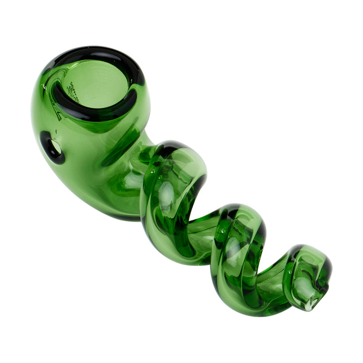 Human Grade Corkscrew Hand Pipe (Green)