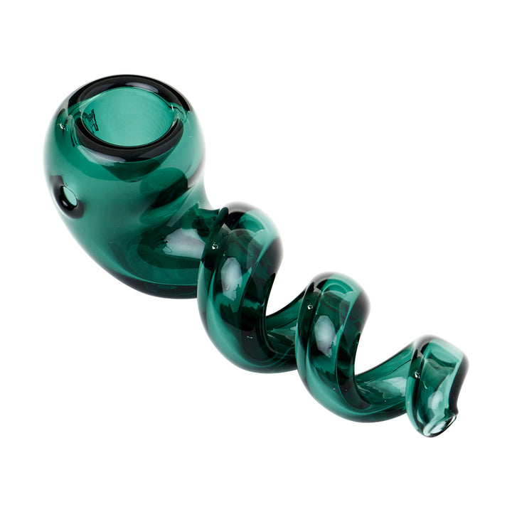 Human Grade Corkscrew Hand Pipe (Lake Green)
