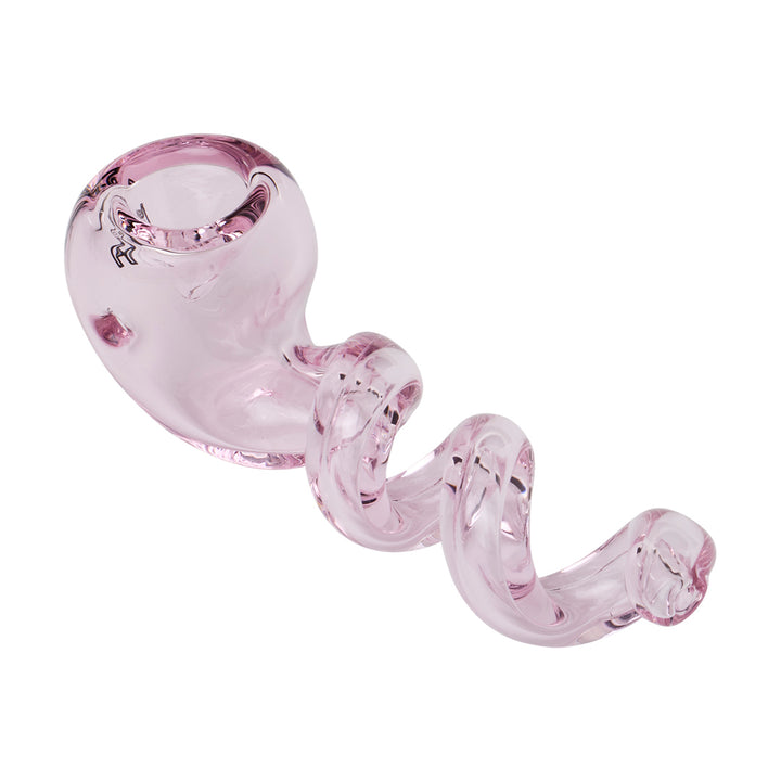 Human Grade Corkscrew Hand Pipe (Pink)