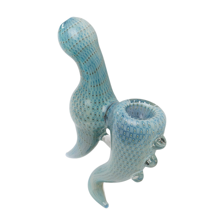 Human Grade Sherlock Model C Hand Pipe (Bubble Trap Light Blue Silver Fumed)