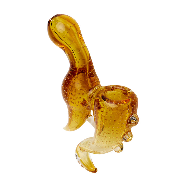 Human Grade Sherlock Model C Hand Pipe (Bubble Trap Yellow Gold Fumed)