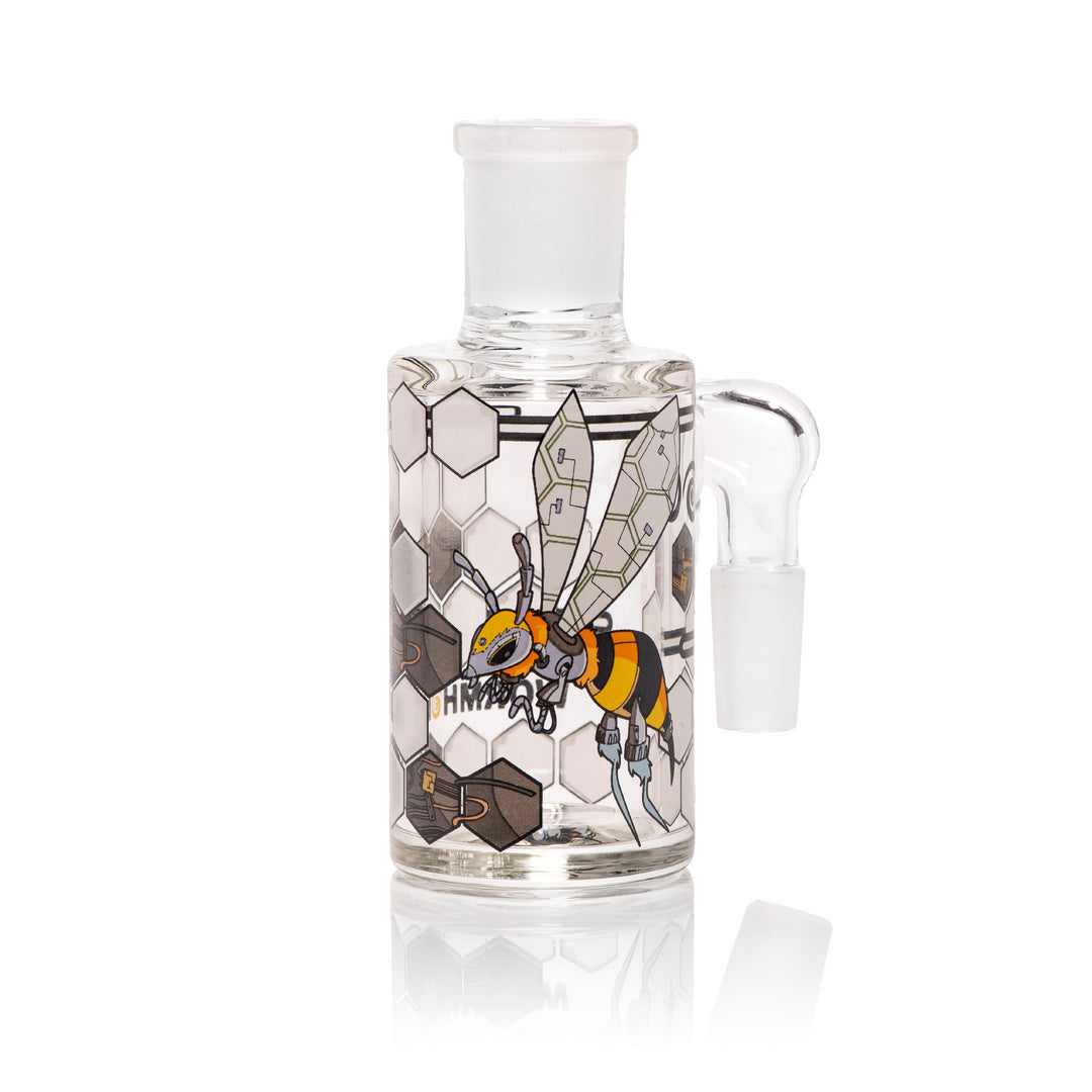 Wormhole Glass Robo Bees Dry Ash Catcher