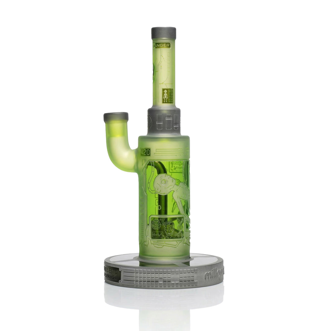 Milky Way Glass Area 51 Dab Rig (Slime Green)