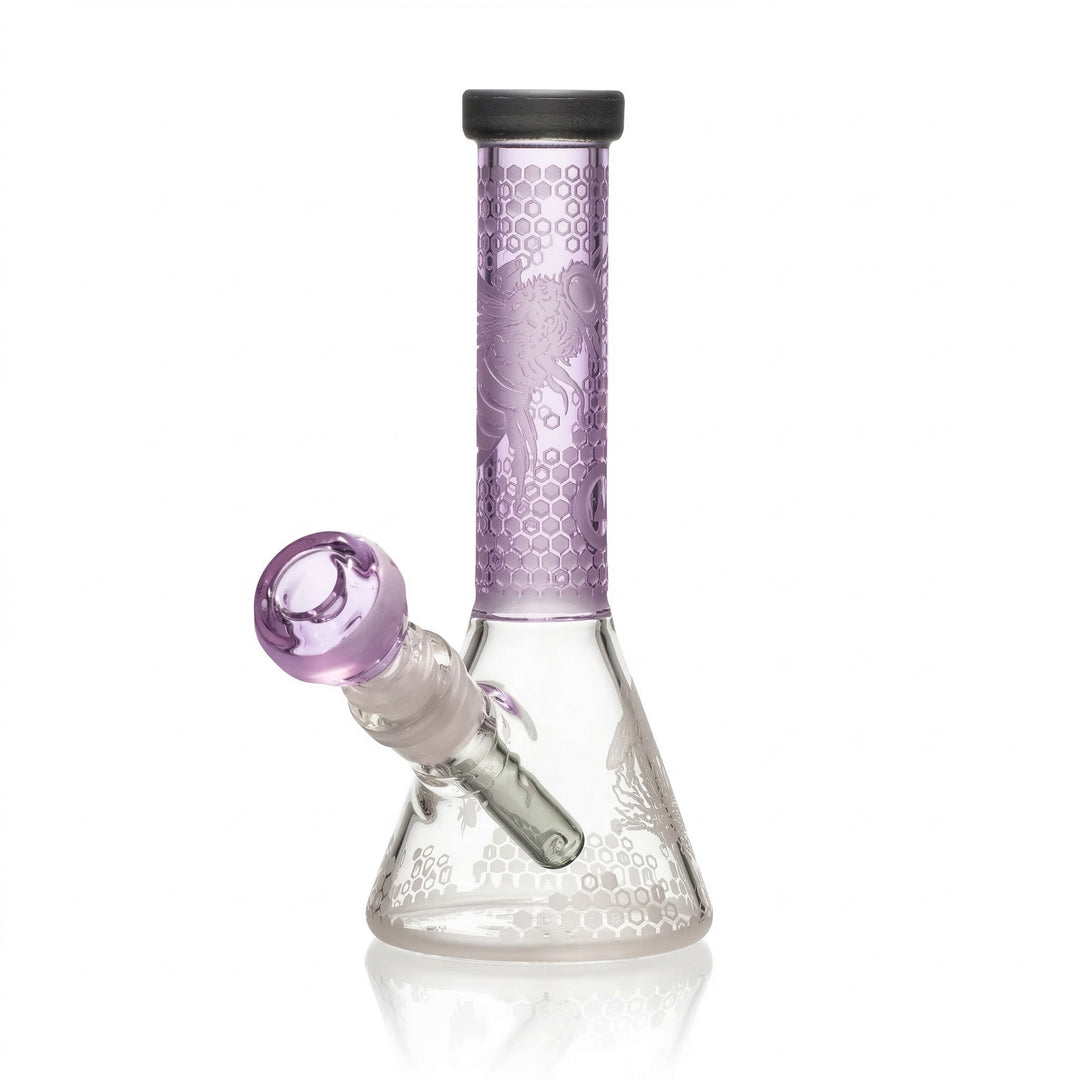 Milky Way Tiny Apiary 8" Beaker Bong (Purple)