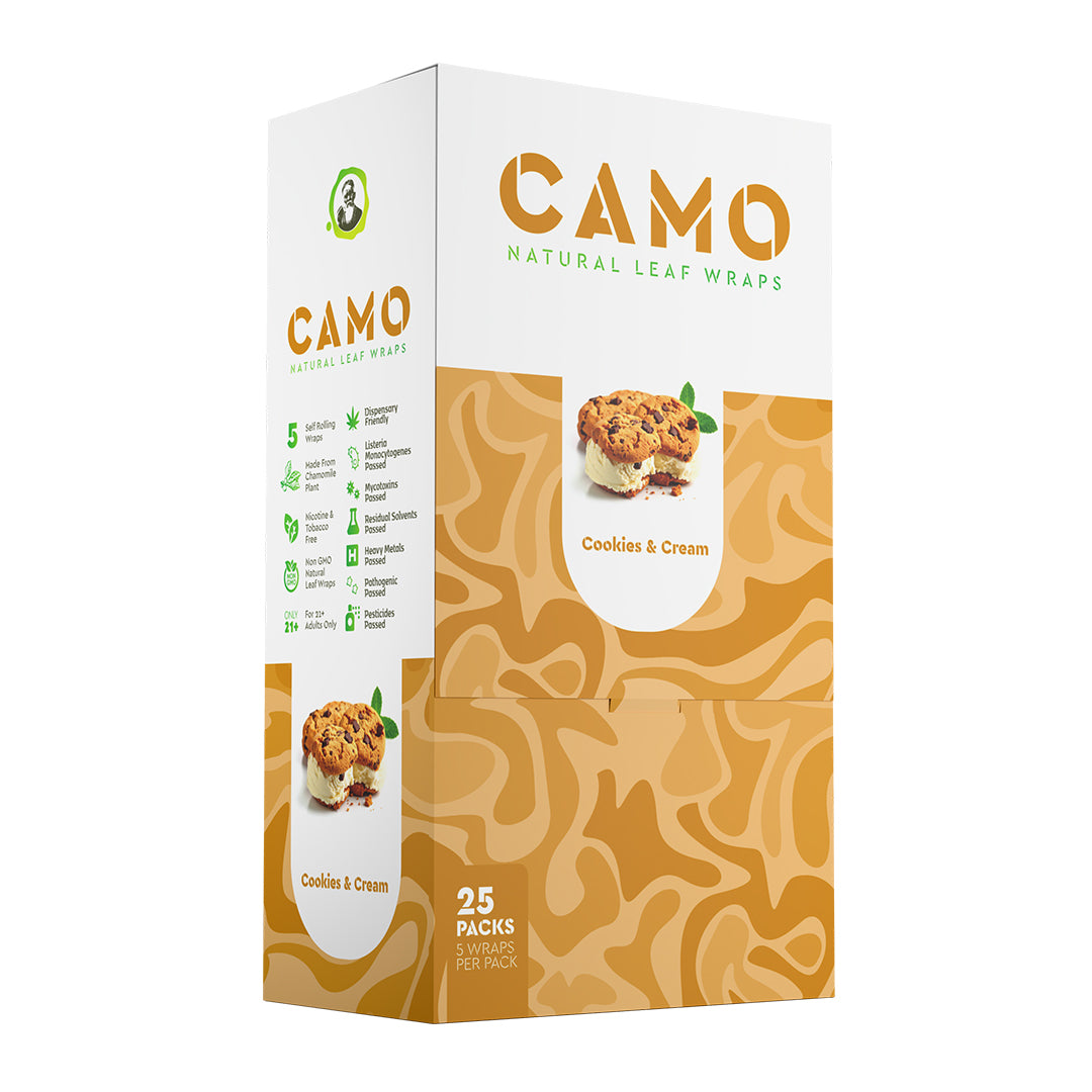 Cookies & Cream Chamomile Leaf Wraps (125 wraps/box)