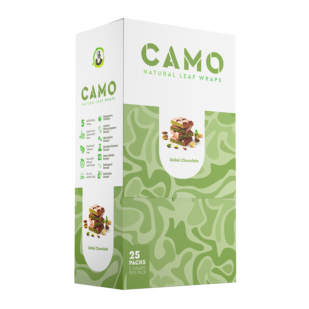 Dubai Chocolate Chamomile Leaf Wraps (125 wraps/box)