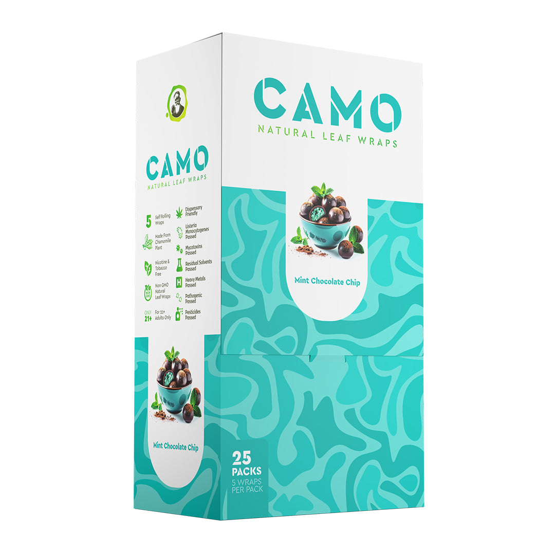 Mint Chocolate Chip Chamomile Leaf Wraps (125 wraps/box)