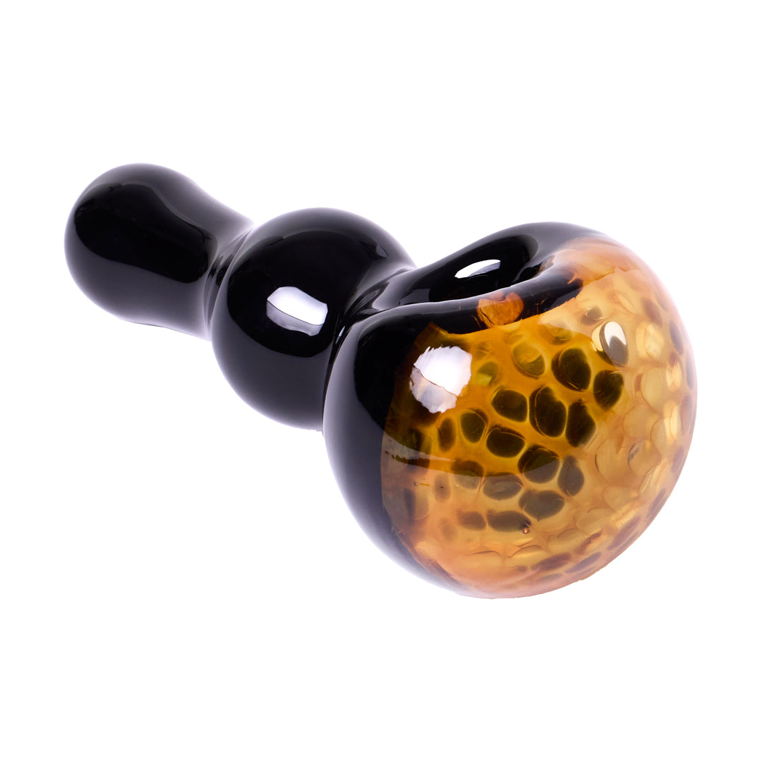 Human Grade Spoon Hand Pipe Model C (Black Yellow)