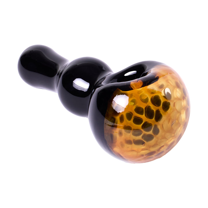 Human Grade Spoon Hand Pipe Model C (Black Yellow)