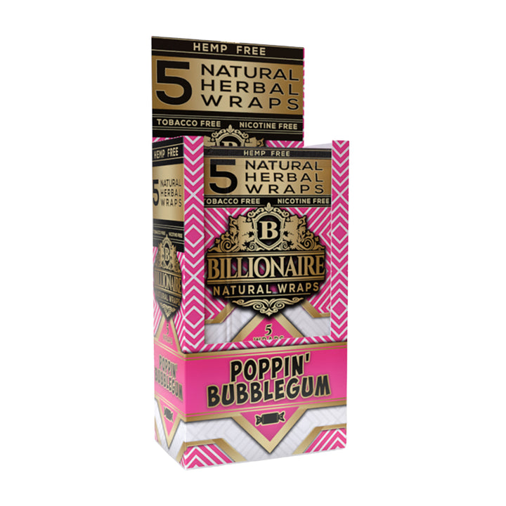 Billionaire Tea Leaf Herbal Wraps (Bubblegum) (125 Wraps)