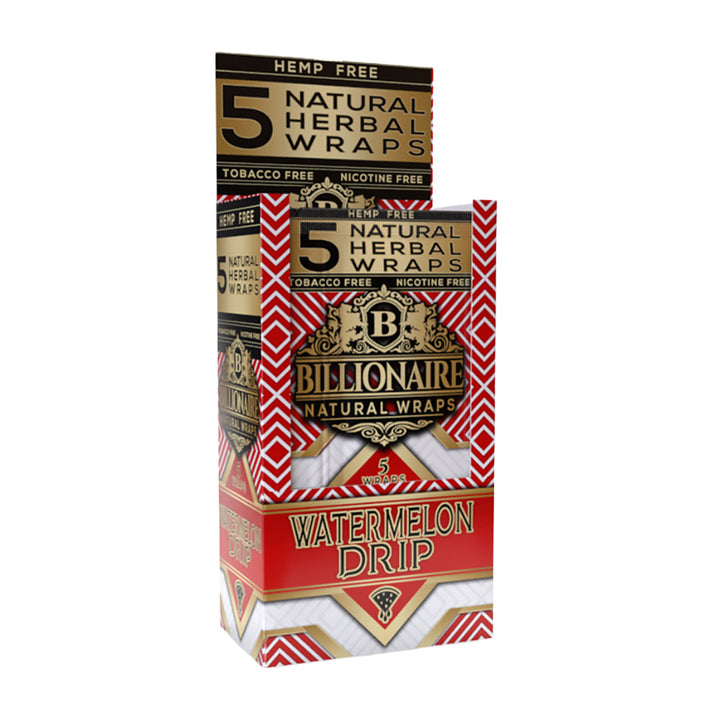 Billionaire Tea Leaf Herbal Wraps (Watermelon Drip) (125 Wraps)