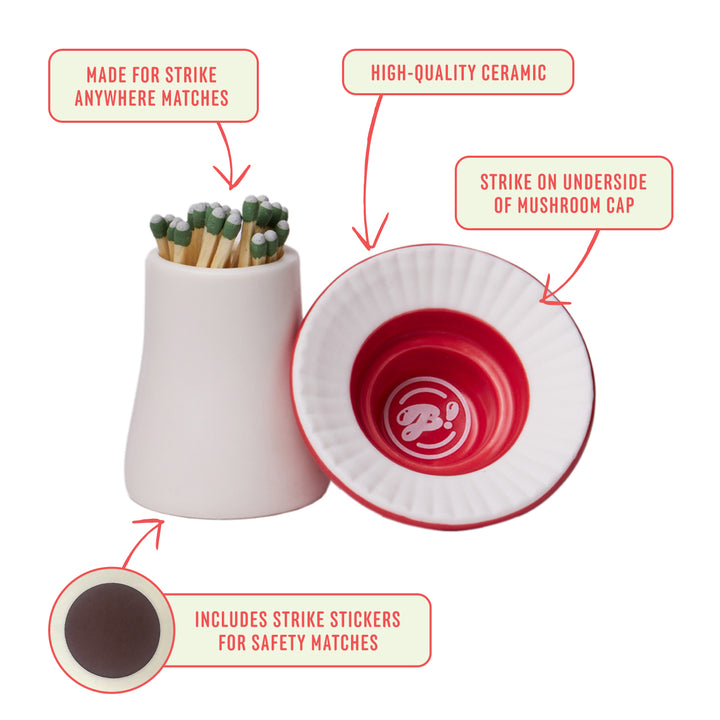 Big Fun Mushroom Match Striker (Red)