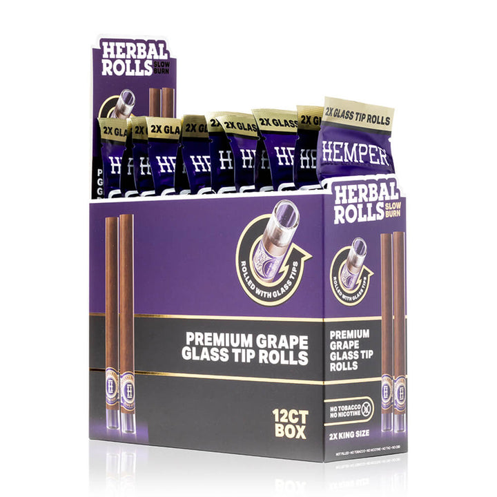 Hemper Herbal Rolls + Glass Tips (Grape)