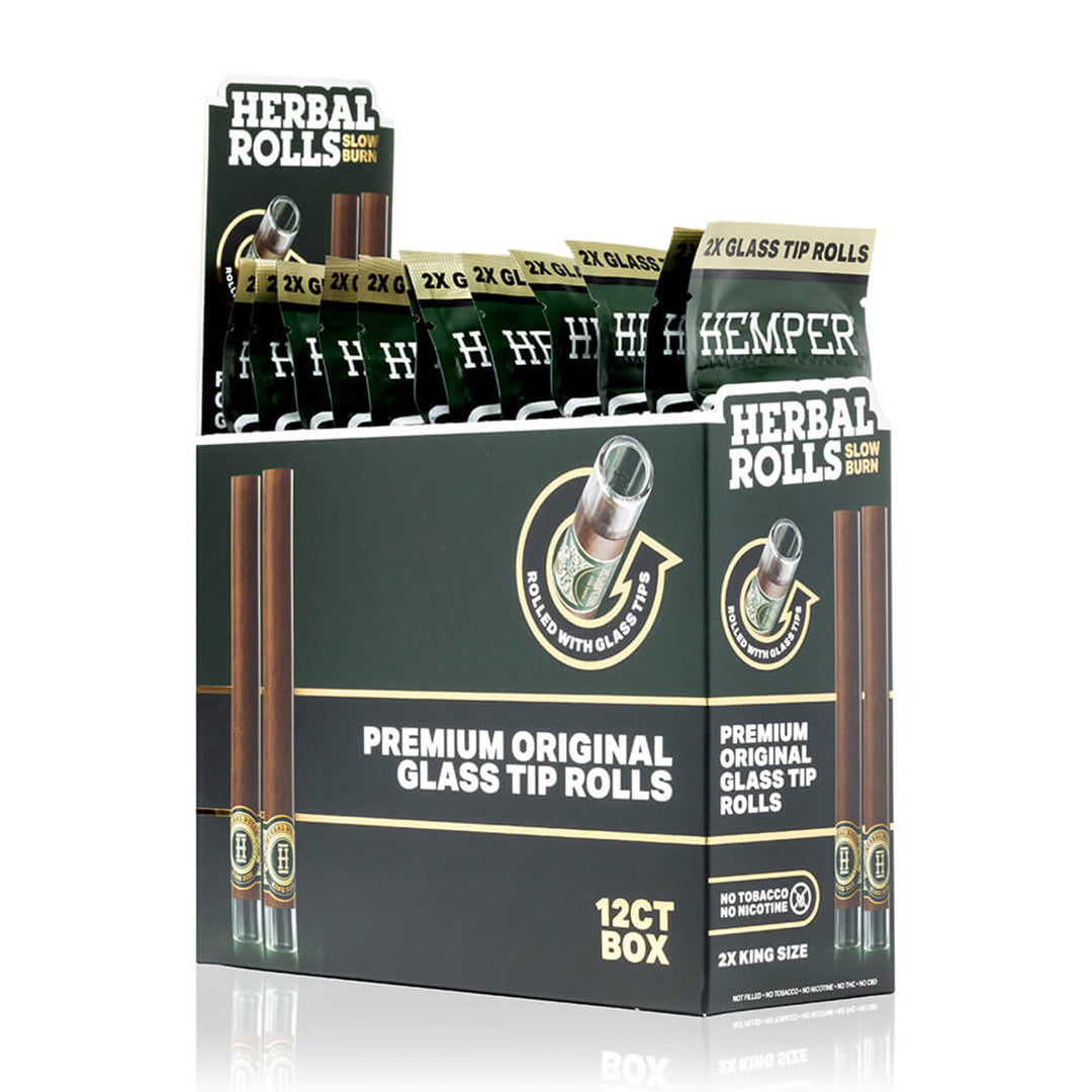 Hemper Herbal Rolls + Glass Tips (Original Tea Leaf)