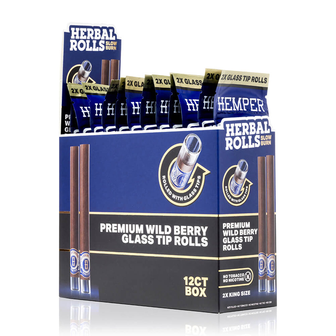 Hemper Herbal Rolls + Glass Tips (Wildberry)