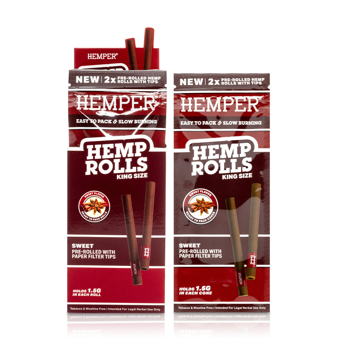 Hemper King Size Hemp Rolls + Paper Tips (Sweet)