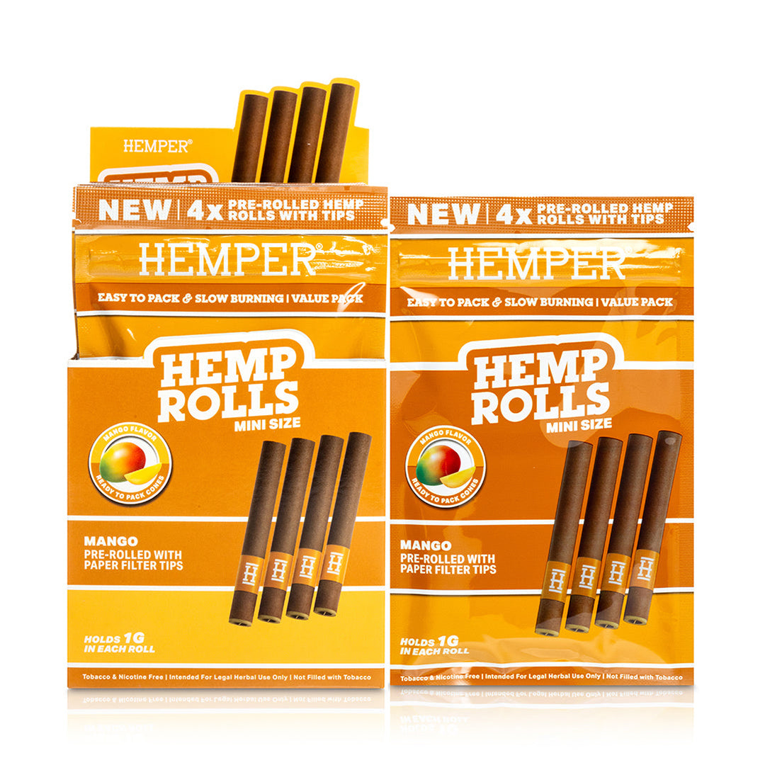 Hemper Mini Hemp Rolls + Paper Tips (Mango)