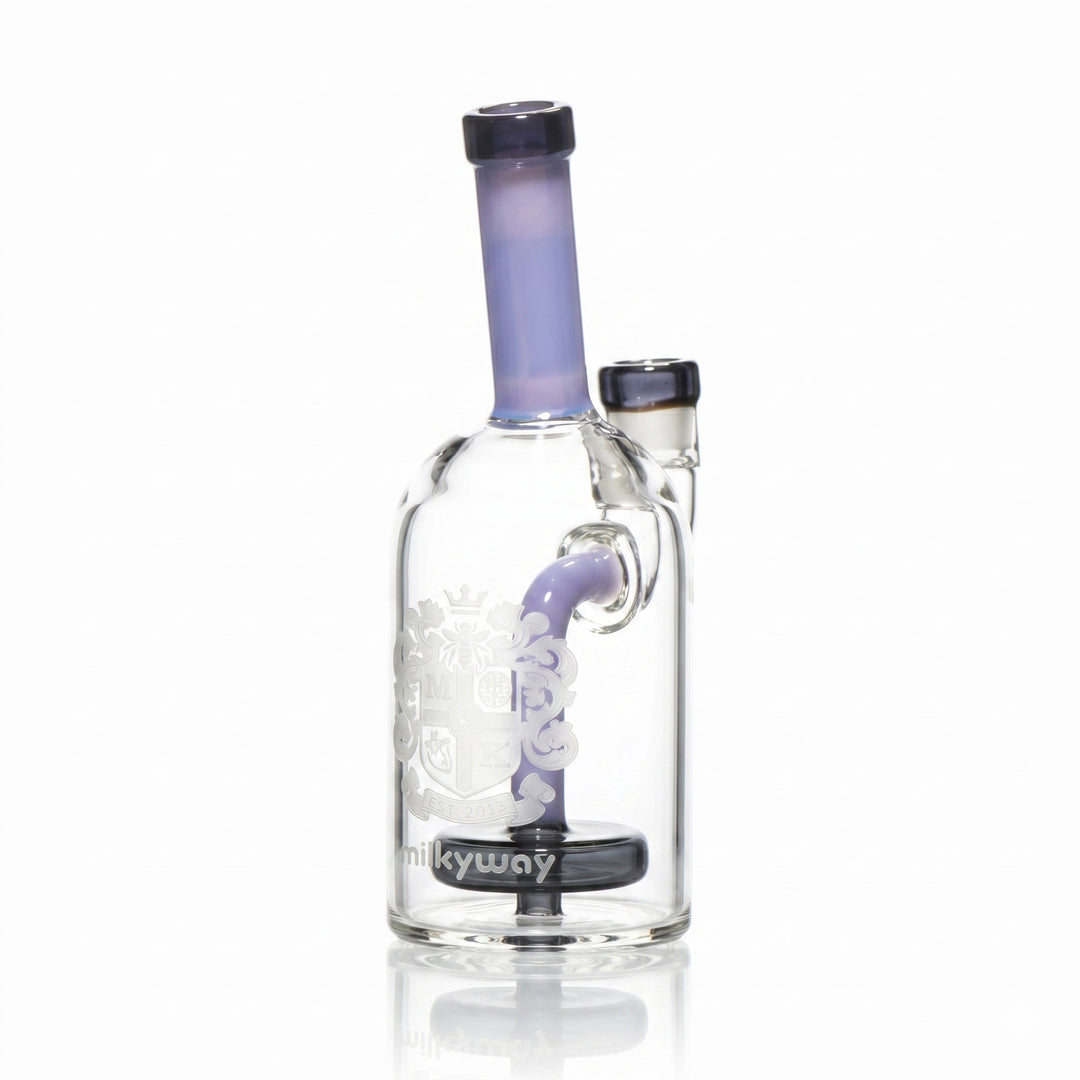Milky Way Glass 7" Coat of Arms Dab Rig (Jade Purple)