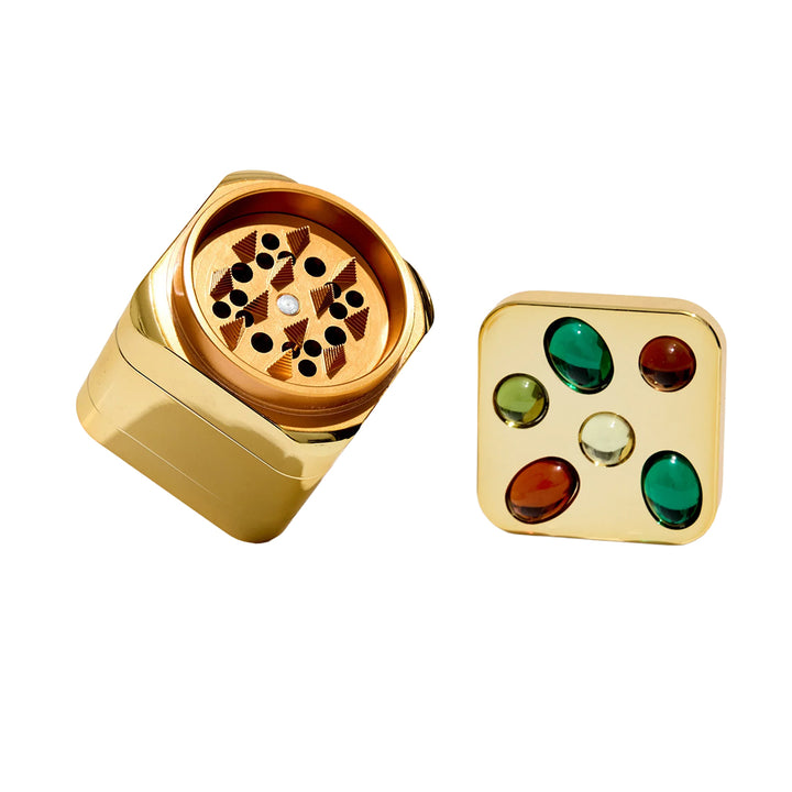 Edie Parker Gemstoned Grinder (Gold)