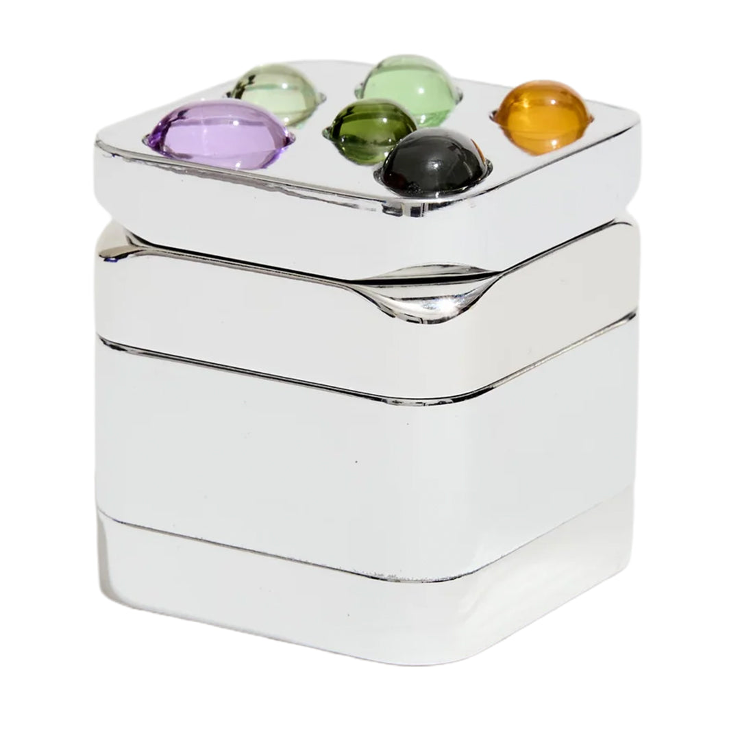 Edie Parker Gemstoned Grinder (Silver)