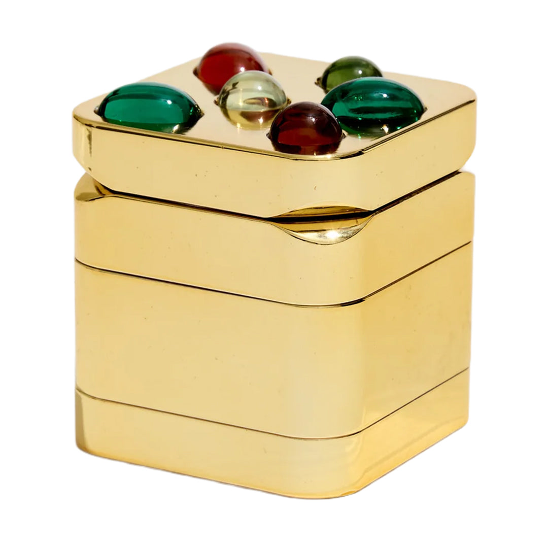 Edie Parker Gemstoned Grinder (Gold)