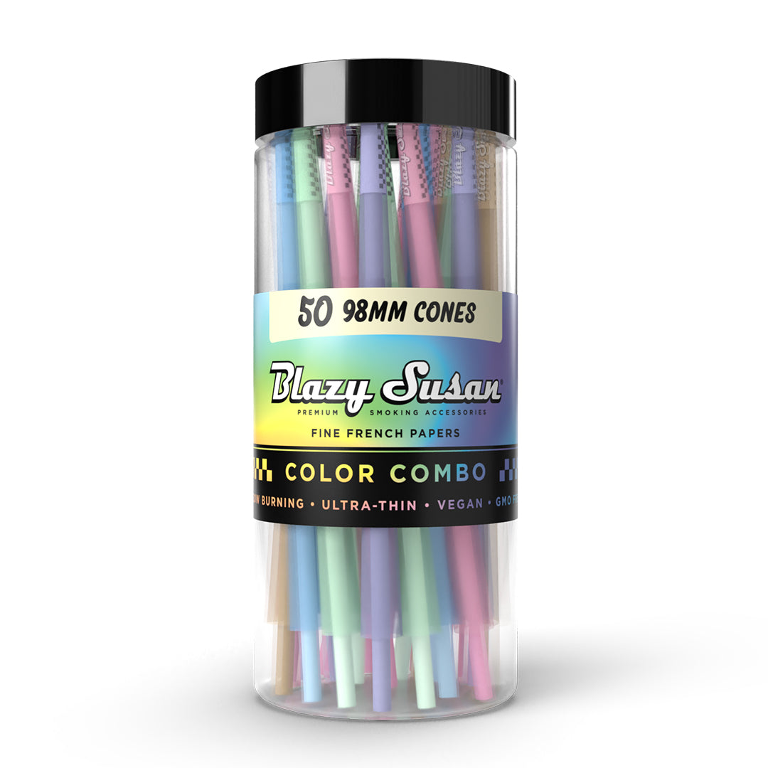 Blazy Susan Color Combo Cones 98mm (50 Count)