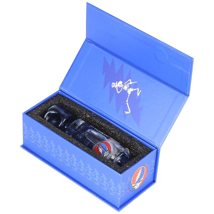 Grateful Dead Steal Your Face Glycerin Spiral Geometric Glass Hand Pipe