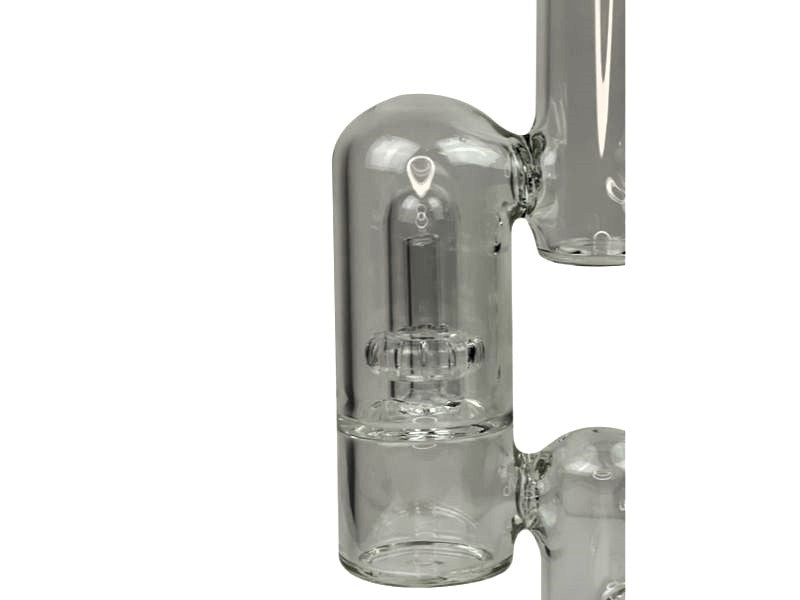 14" Rocket Ship Dual Showerhead Perc Glass Water Pipe